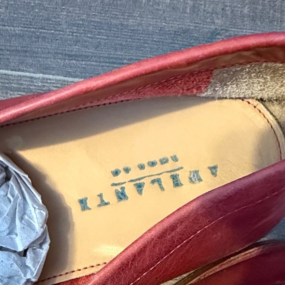 Adelente “The Viento” Pomegranate Leather Loafers - Picture 2 of 5
